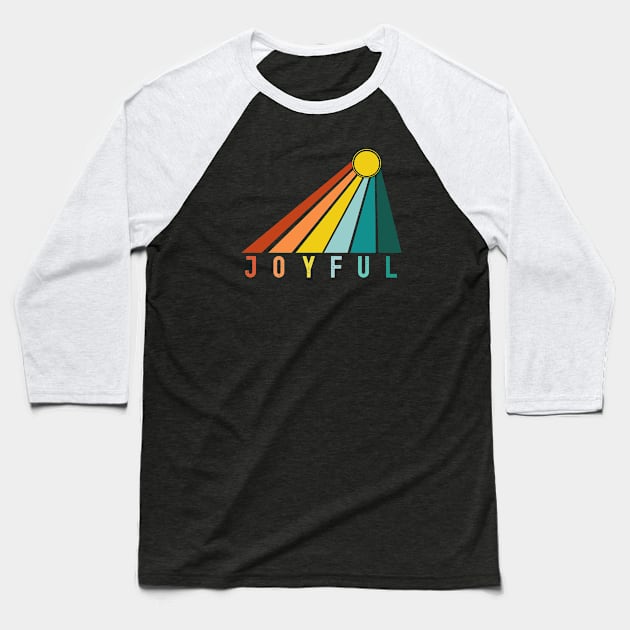 Joyful Sunset Vintage Baseball T-Shirt by JokenLove